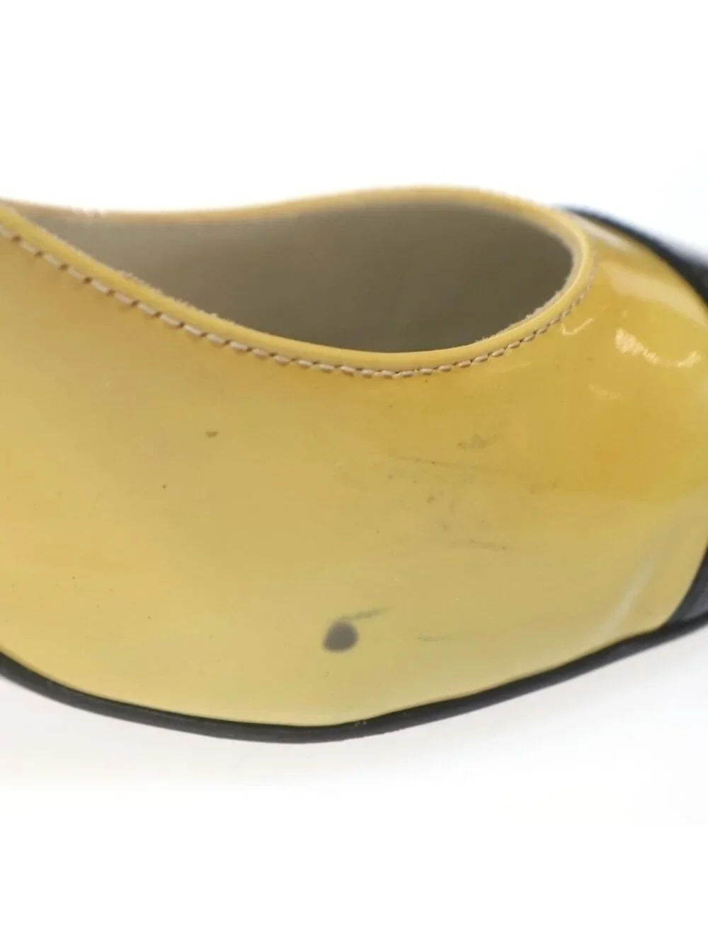 Chanel Camellia Heels Pumps Yellow Black